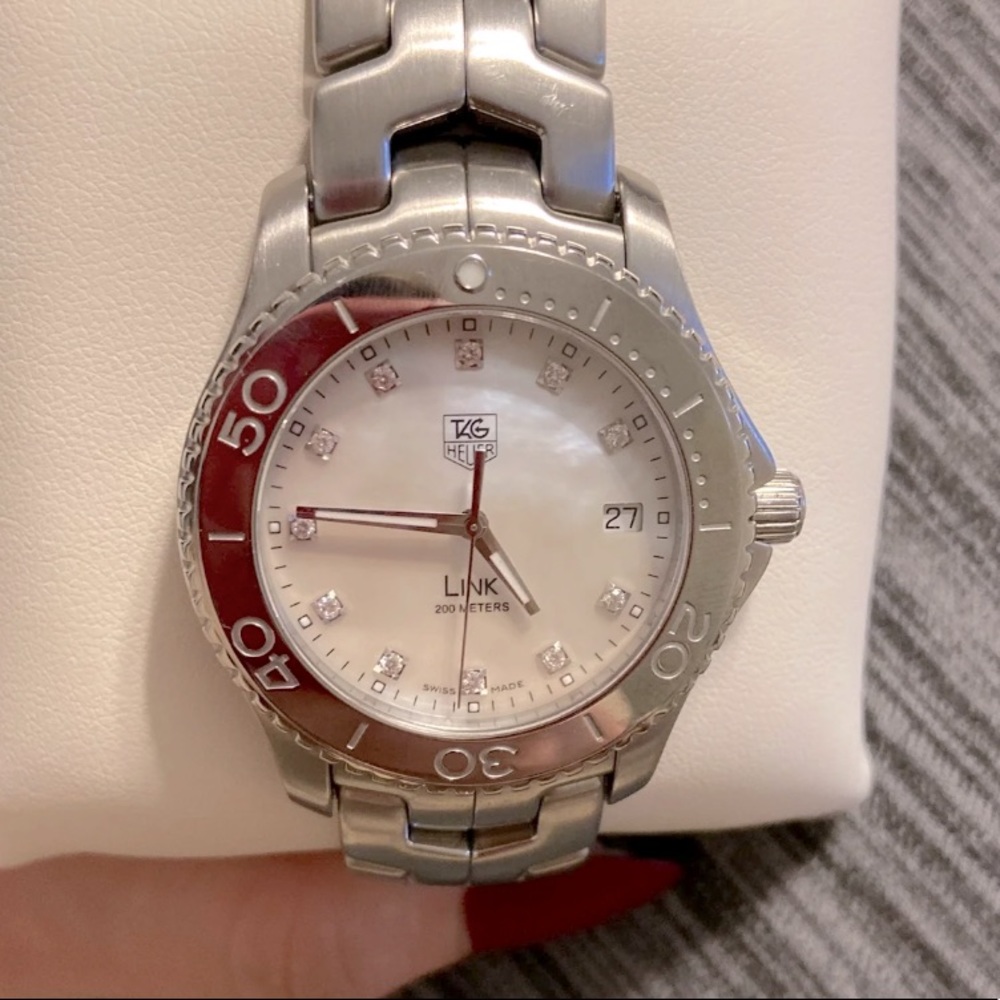 Tag Heuer Mother of Pearl link watch